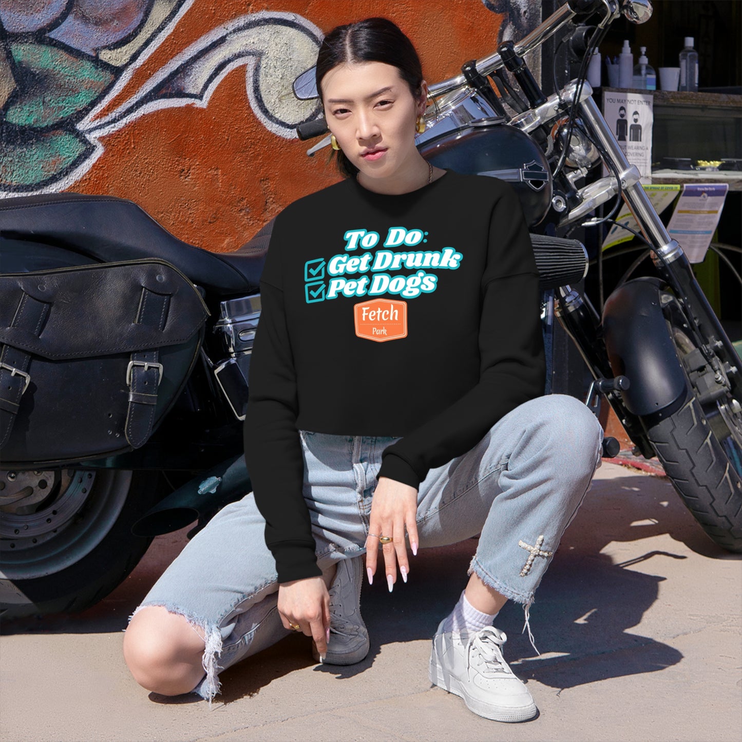 Women's To-Do List Cropped Sweatshirt