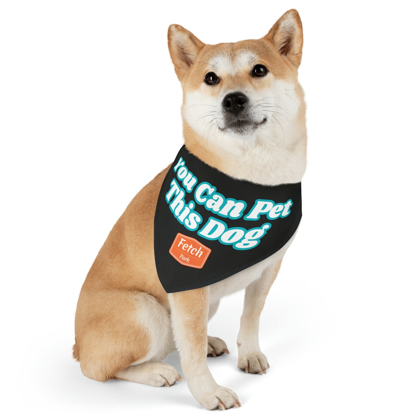 Large You Can Pet This Dog Bandana Collar