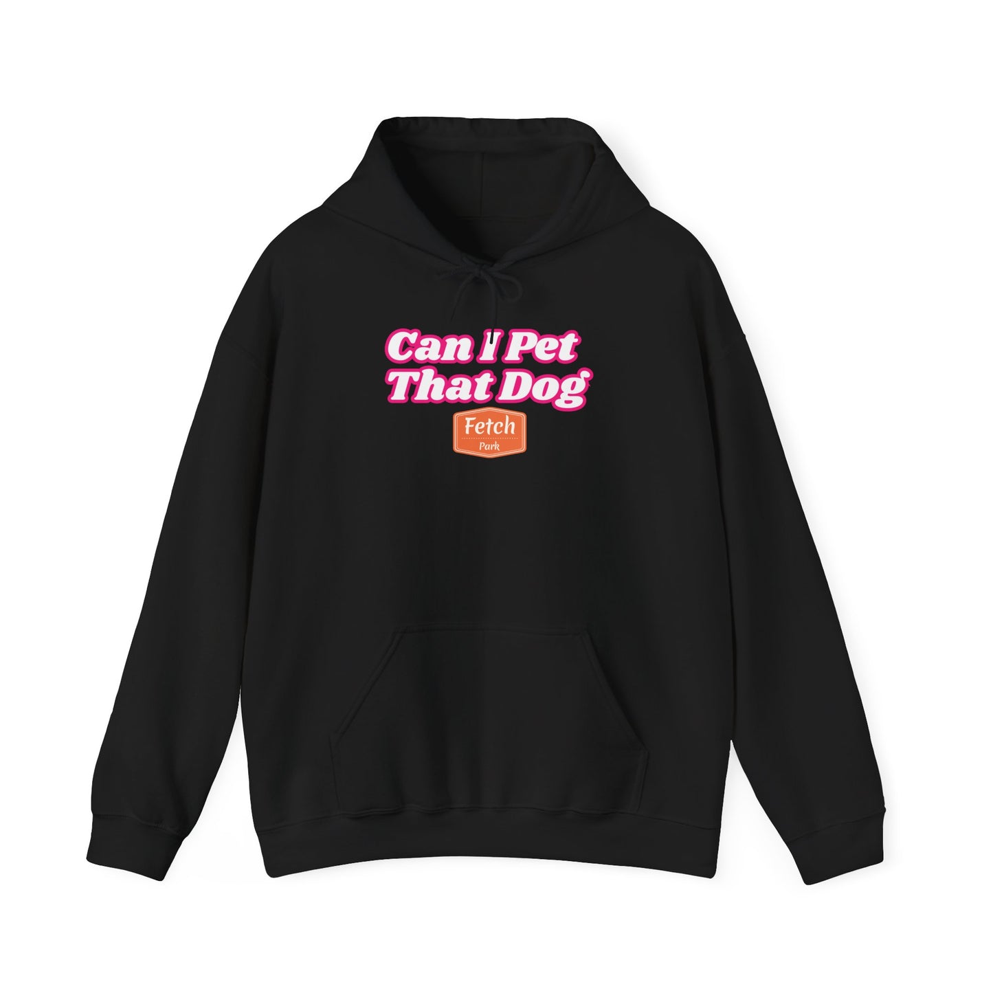 Pink Can I Pet That Dog Unisex Heavy Blend™ Hooded Sweatshirt