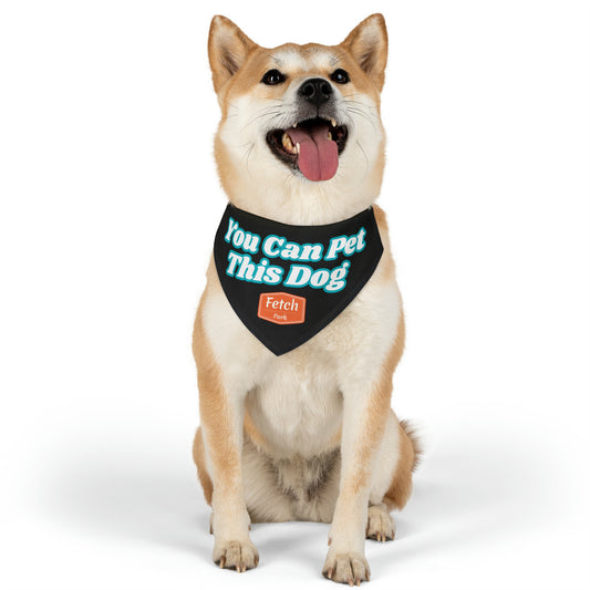 Medium You Can Pet This Dog Bandana Collar