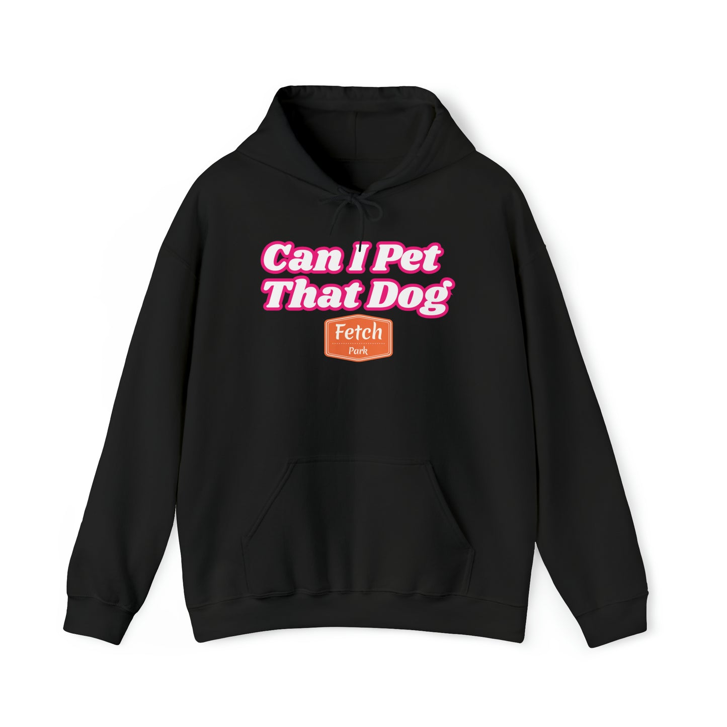 Pink Can I Pet That Dog Unisex Heavy Blend™ Hooded Sweatshirt