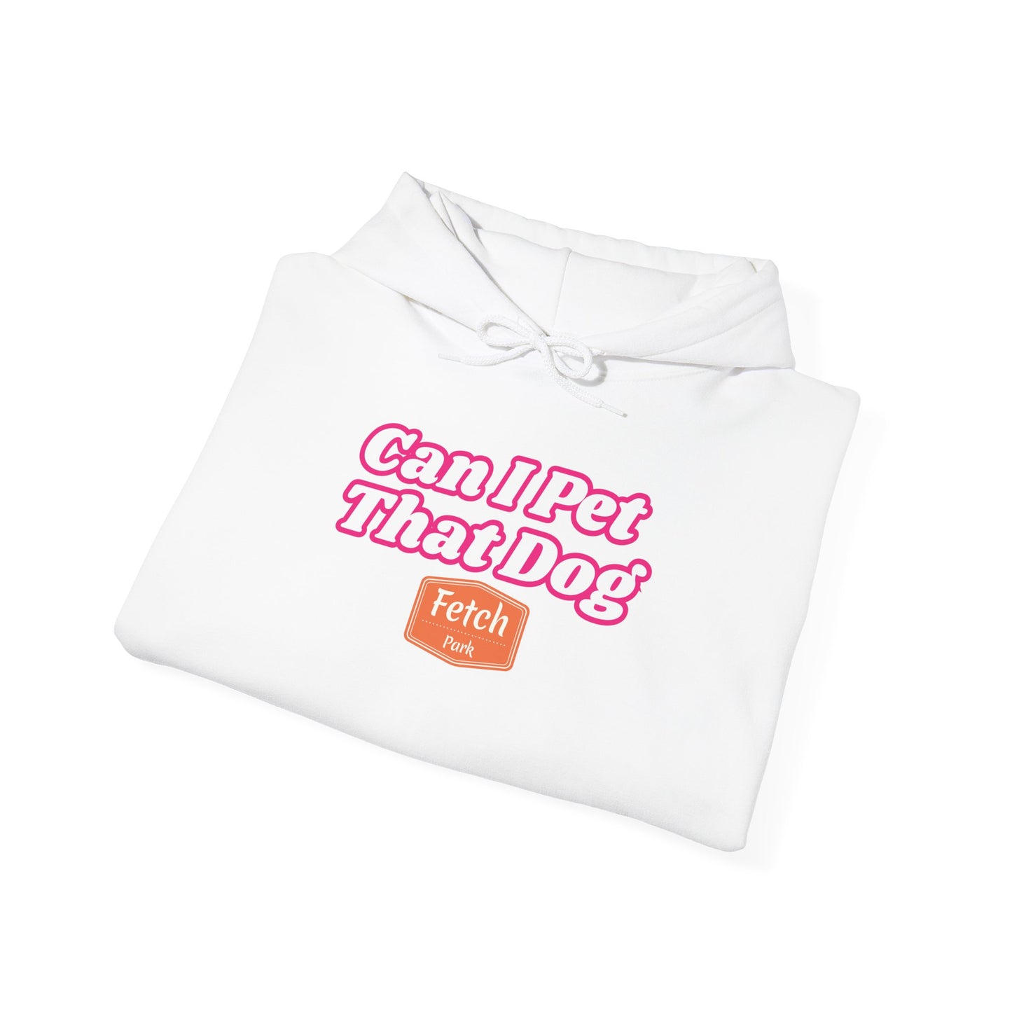 Pink Can I Pet That Dog Unisex Heavy Blend™ Hooded Sweatshirt