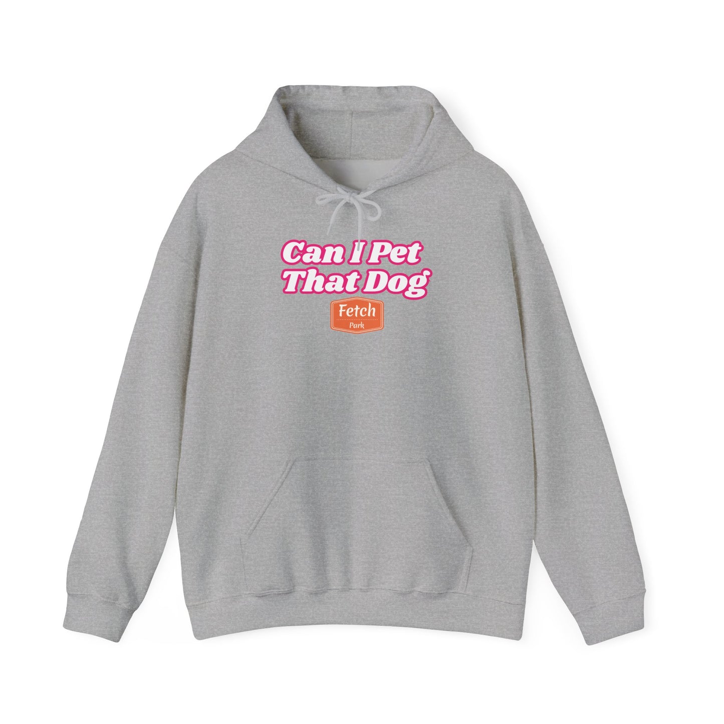 Pink Can I Pet That Dog Unisex Heavy Blend™ Hooded Sweatshirt